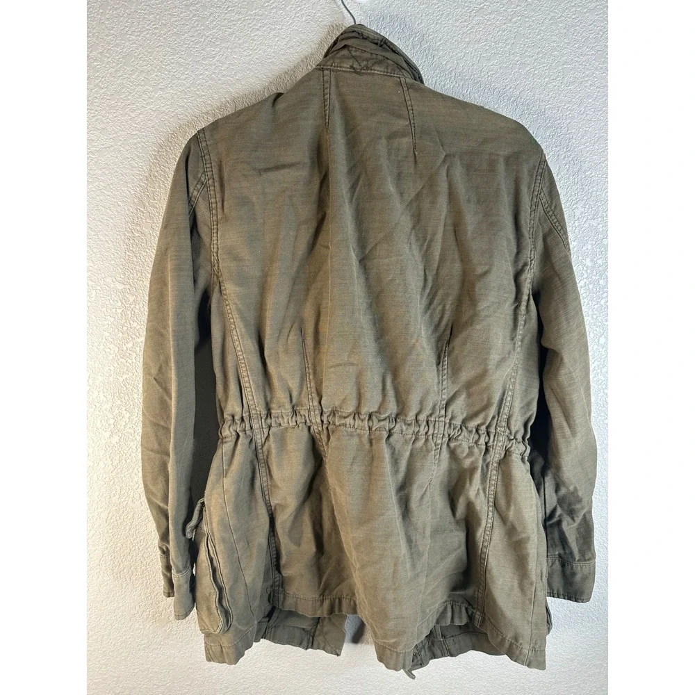 Free People Women's Olive Green Utility Military Field Jacket Size Small